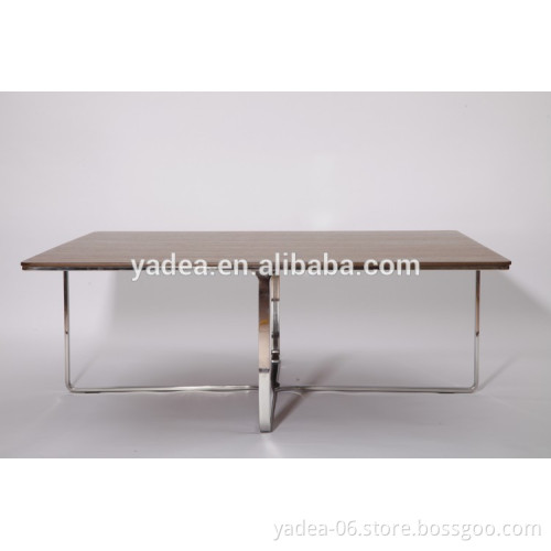 Stainless steel square bar party accent cocktail table design